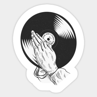 Vinyl Prayers Sticker